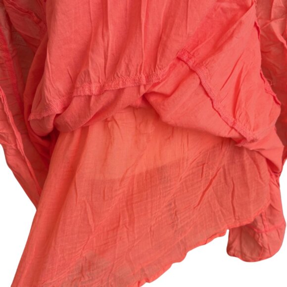 CORAL 100% COTTON LINED SUMMER TIERED DRESS WITH SMOCKED WAIST, SZ.M - Picture 5 of 8